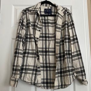 American eagle grey and off while flannel